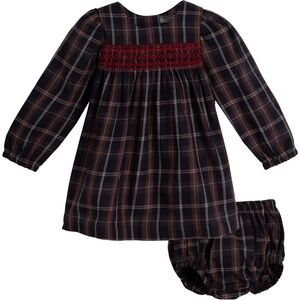 Maison Me Baby Jillian Dress with Bubble, Navy Plaid, Size 18-24 months